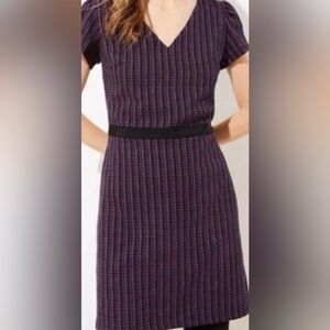Loft Black and Purple  Dress